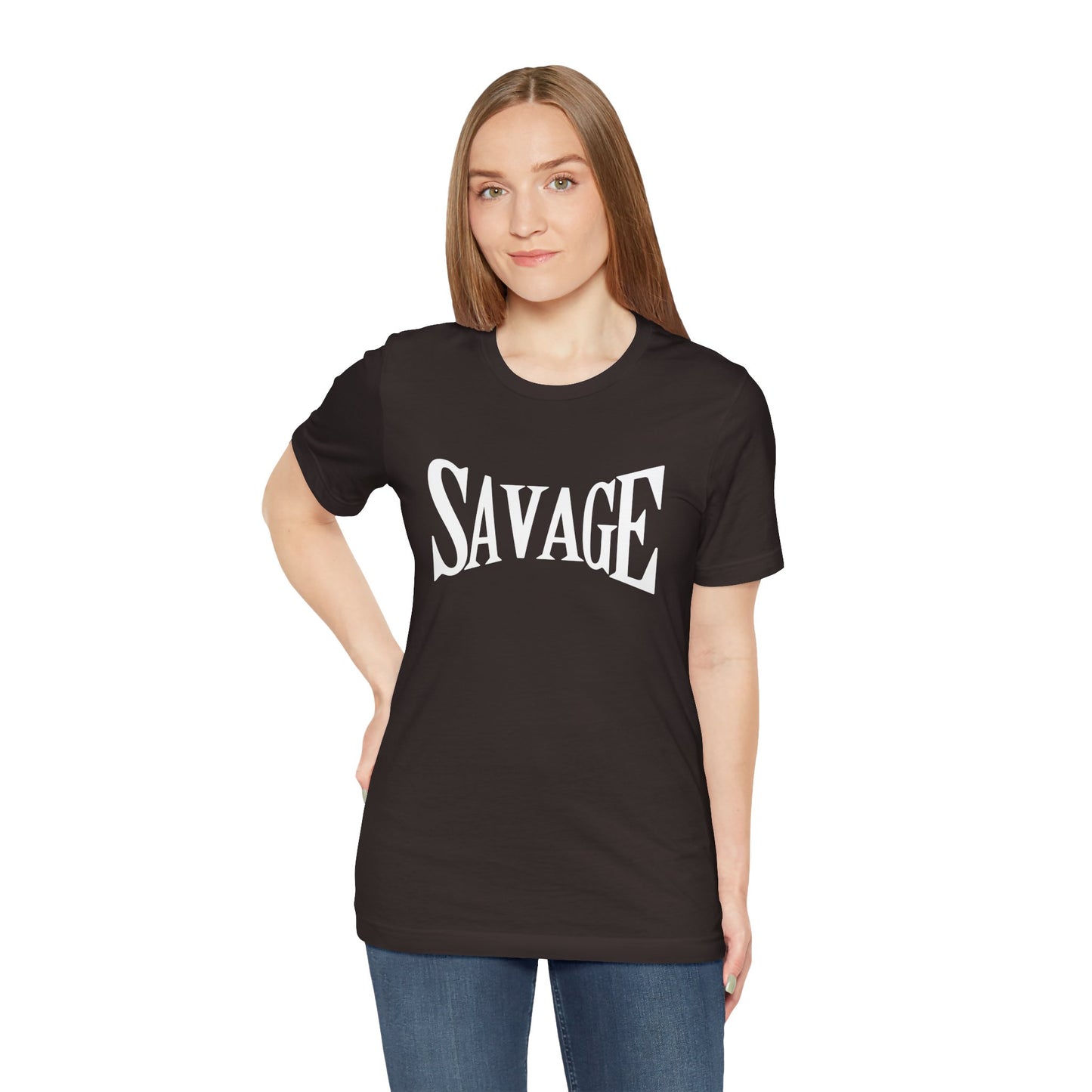 Savage Unisex Jersey Short Sleeve Tee - Bold Statement T-Shirt