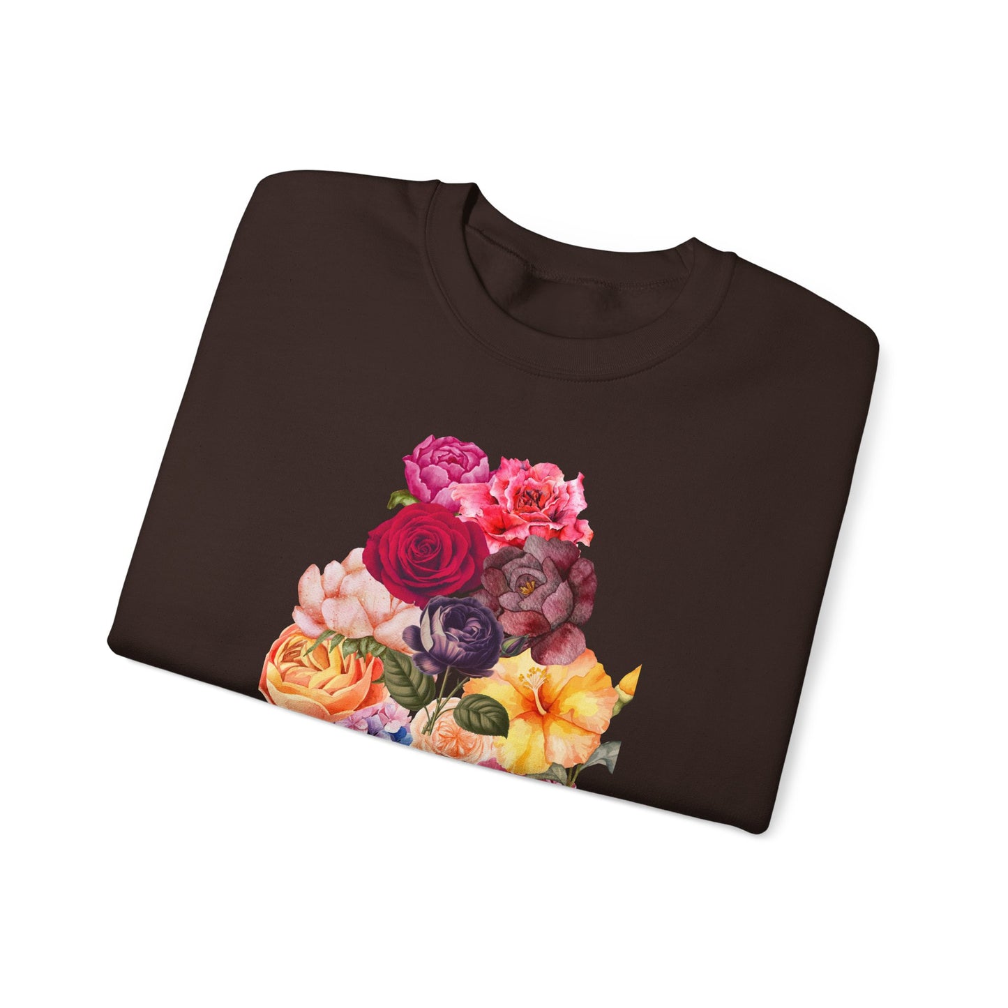 Floral Bouquet Vintage Heavy Blend™ Crewneck Sweatshirt - Cozy & Bright Style for Every Occasion