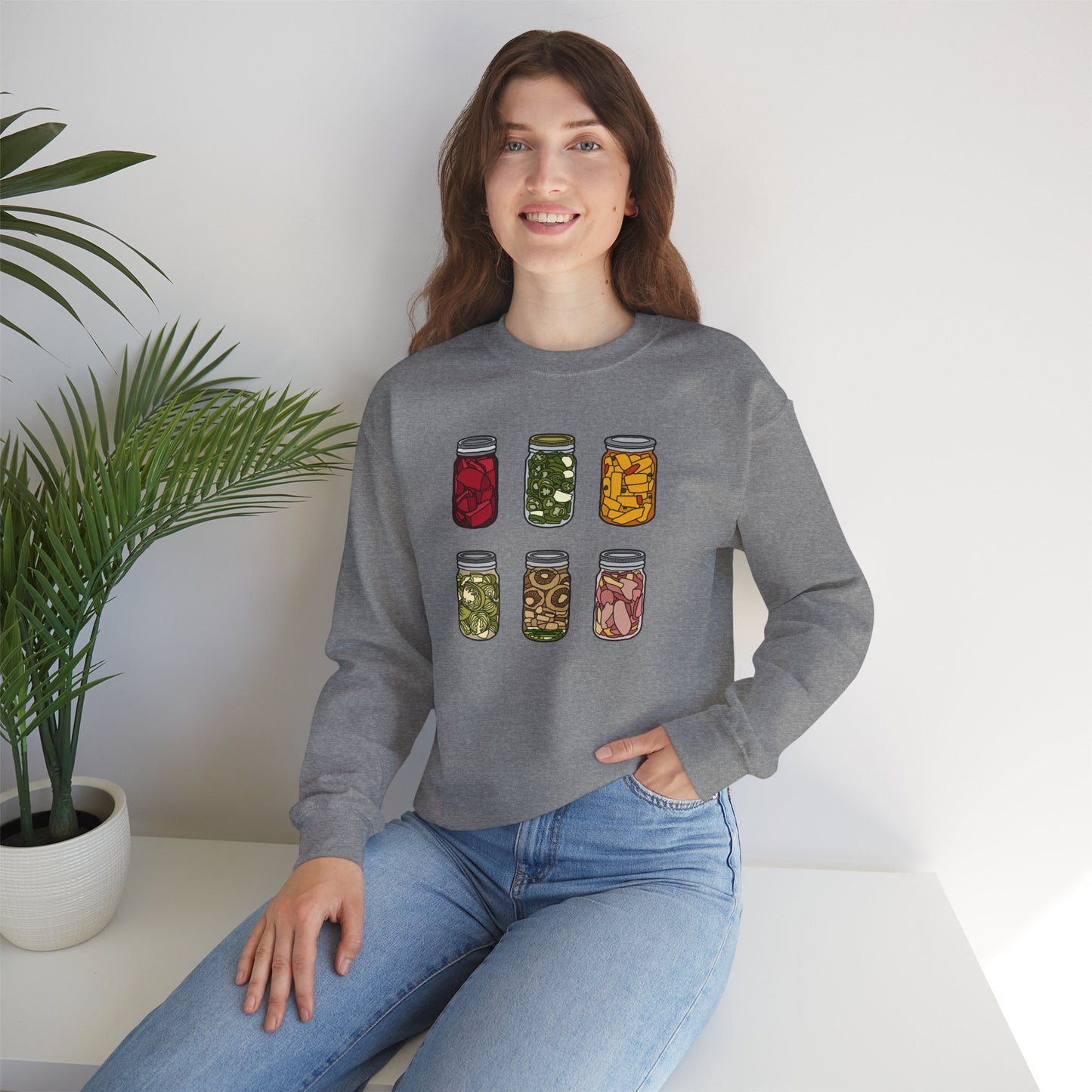 Vintage Jar Design Unisex Heavy Blend™ Crewneck Sweatshirt - Cozy Home Aesthetic