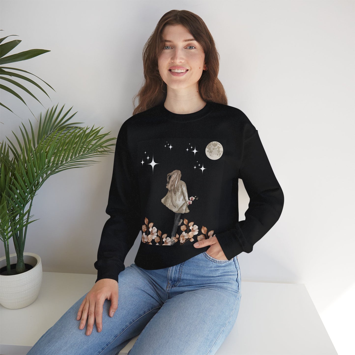 Moongirl Sweatshirt - Unisex Crewneck