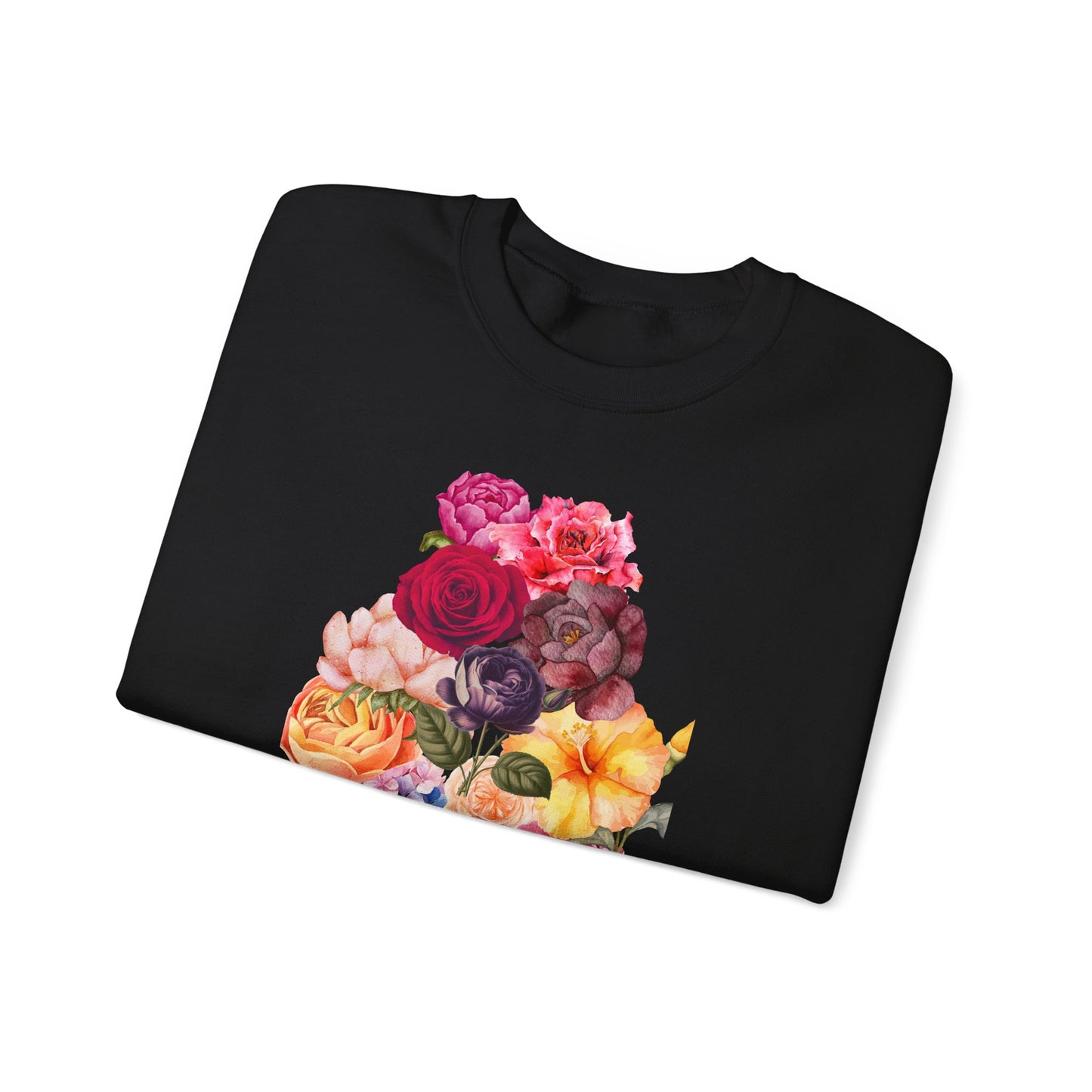 Floral Bouquet Vintage Heavy Blend™ Crewneck Sweatshirt - Cozy & Bright Style for Every Occasion