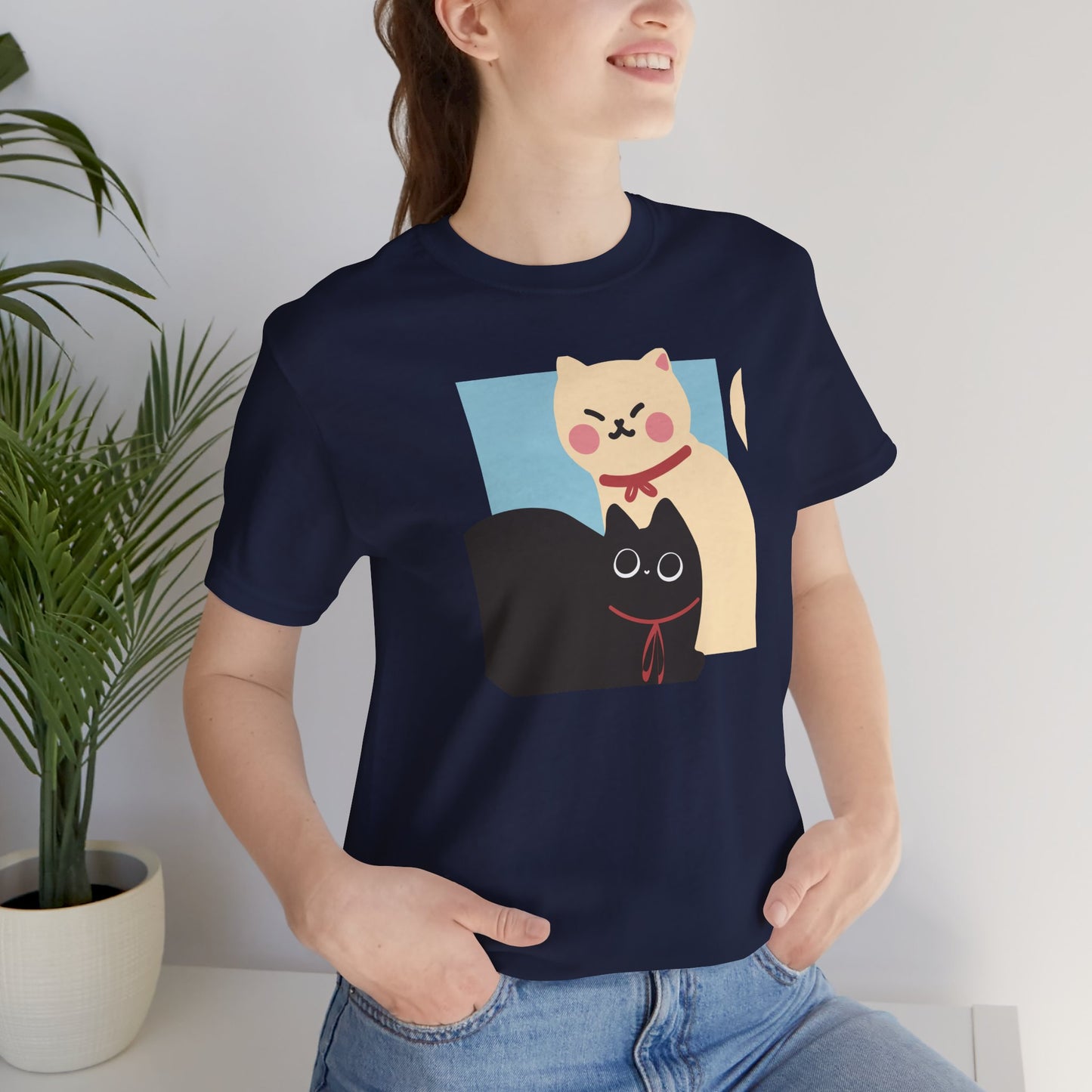 Cute Cat Jersey Short Sleeve Tee