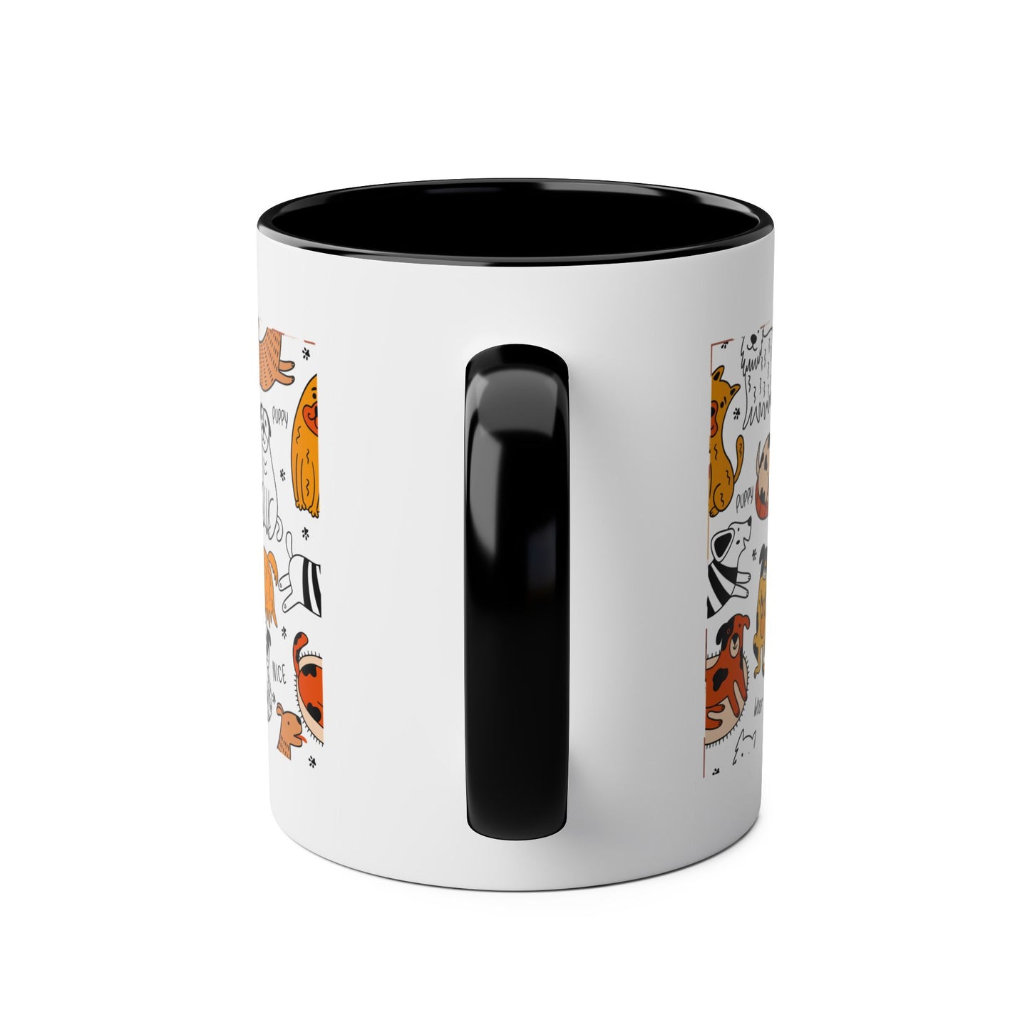 Cute Animal Illustration Two-Tone Coffee Mug - 11oz