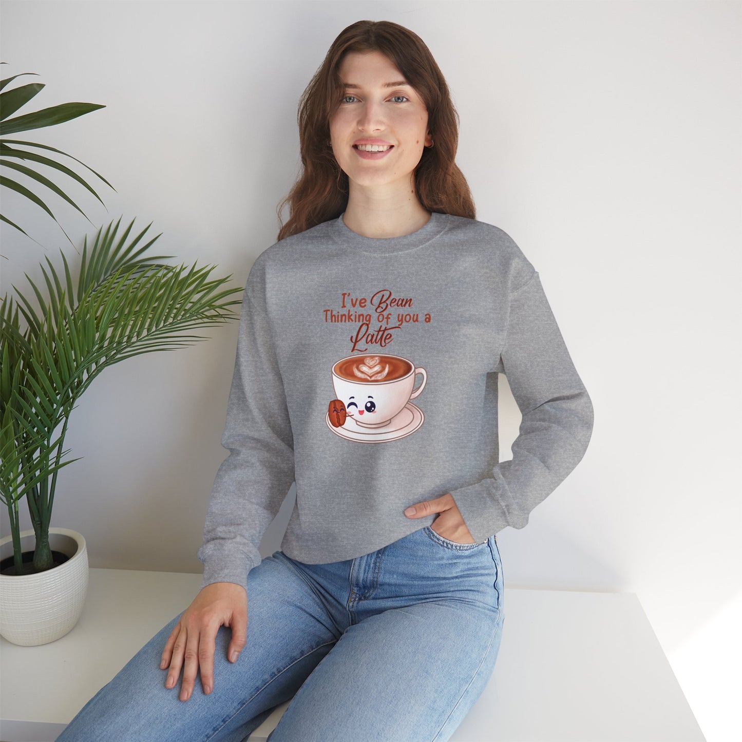 I’ve Been Thinking of You a Latte Sweatshirt | Cozy Unisex Crewneck for Coffee Lovers