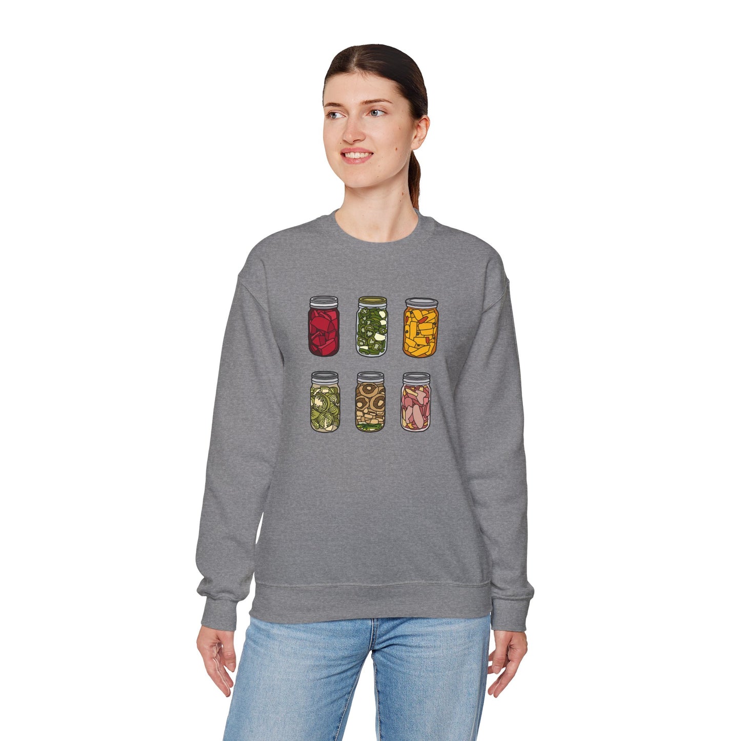 Vintage Jar Design Unisex Heavy Blend™ Crewneck Sweatshirt - Cozy Home Aesthetic