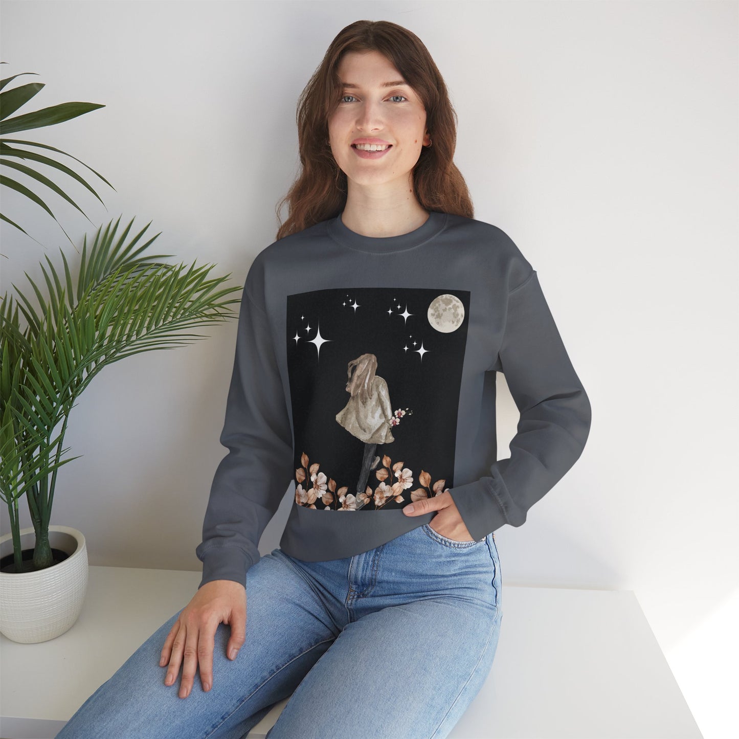 Moongirl Sweatshirt - Unisex Crewneck